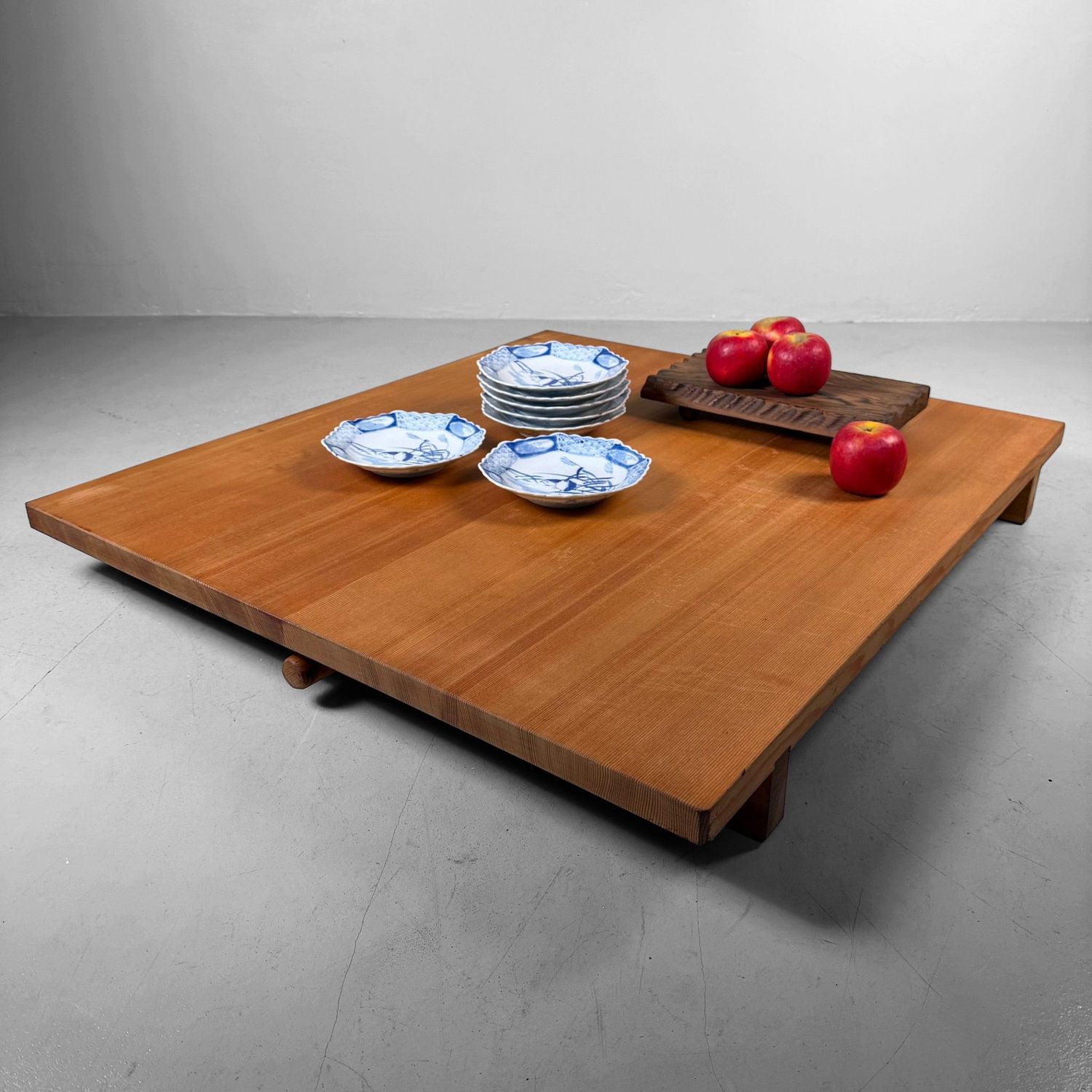 Houten Japanse Manaita Snijplank, Lage Displaytafel, 1980s