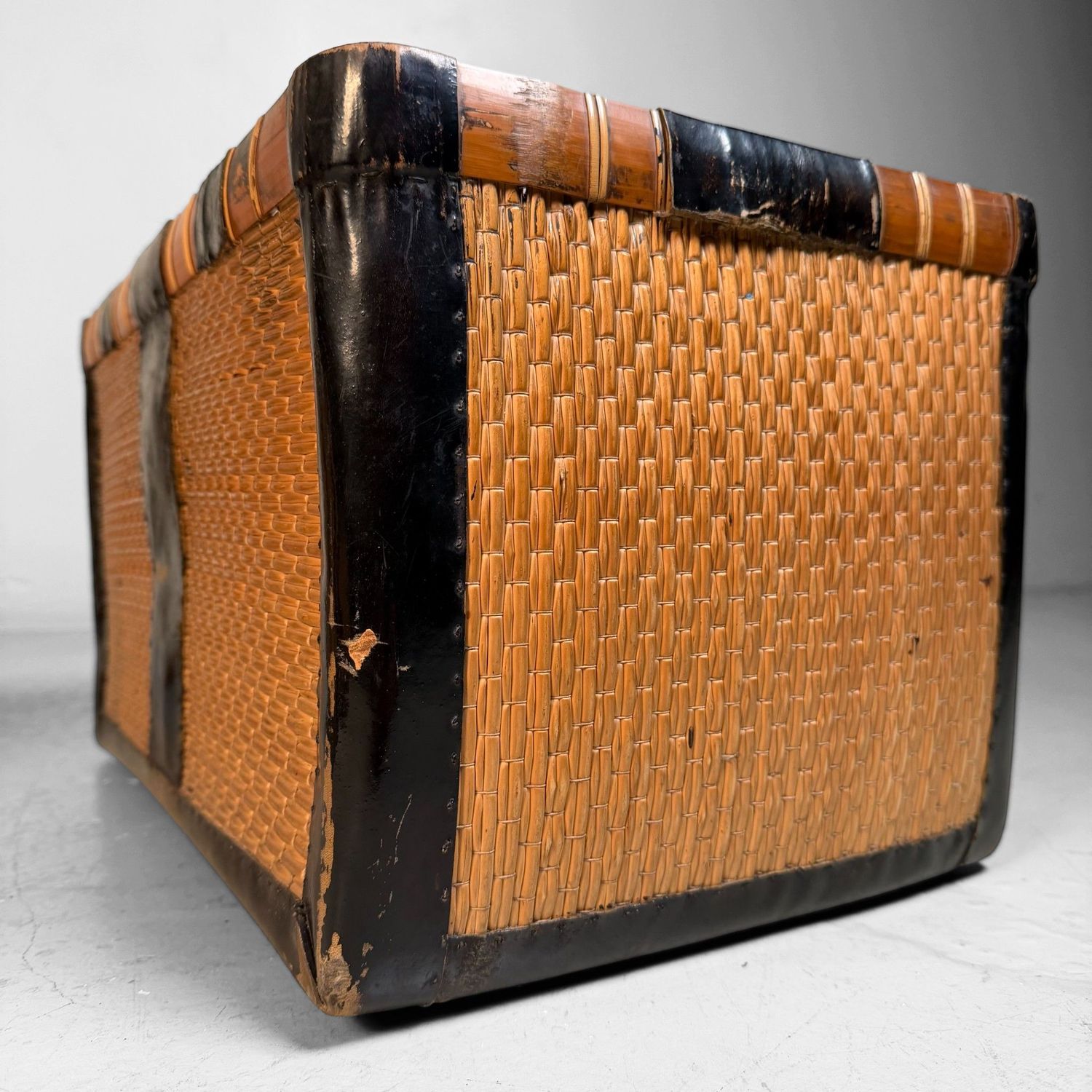 Japanse Set Gevlochten Kōri Opbergmanden, Tachibanamon, 1900s