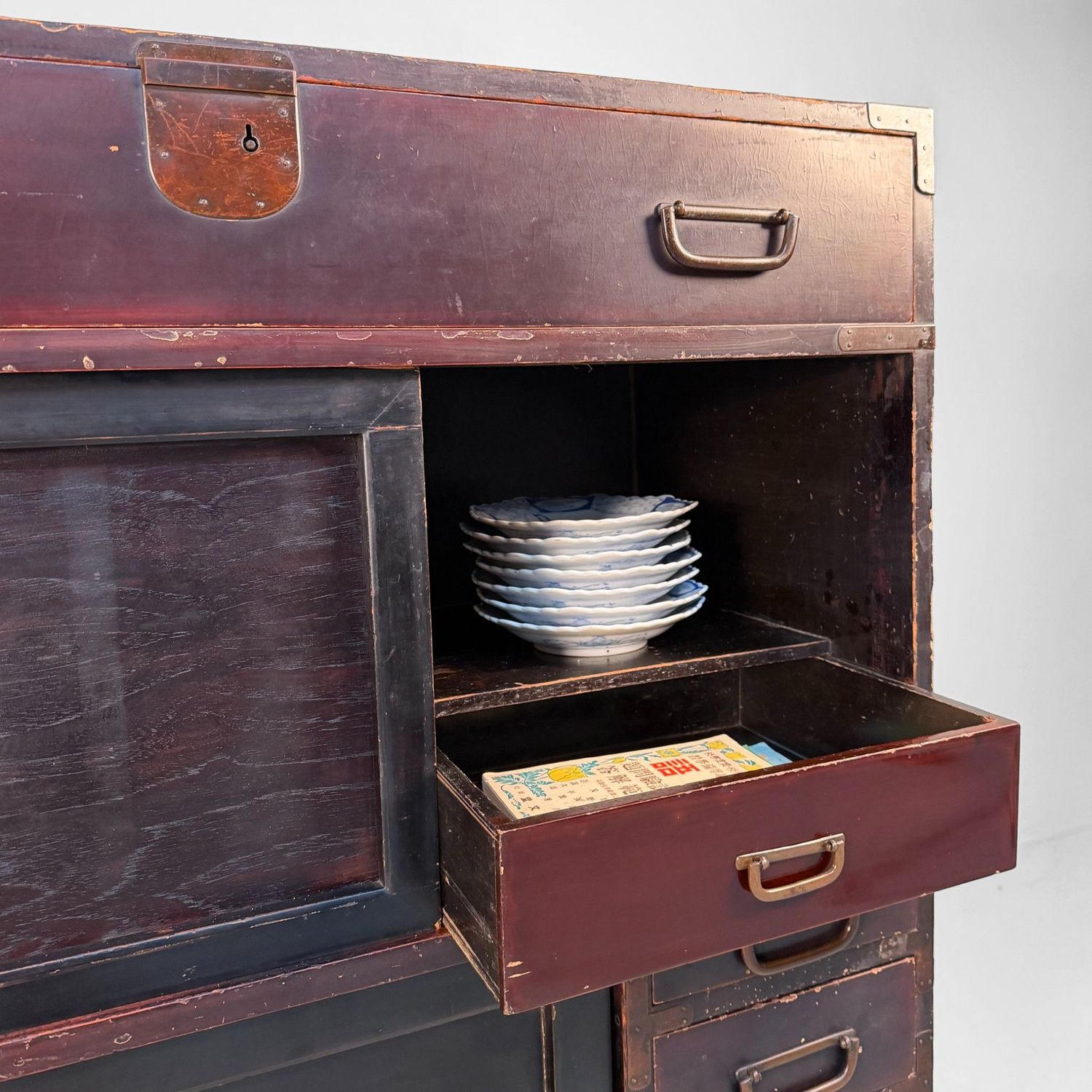 Japanese Mizuya Tansu Storage Cabinet, 1900s