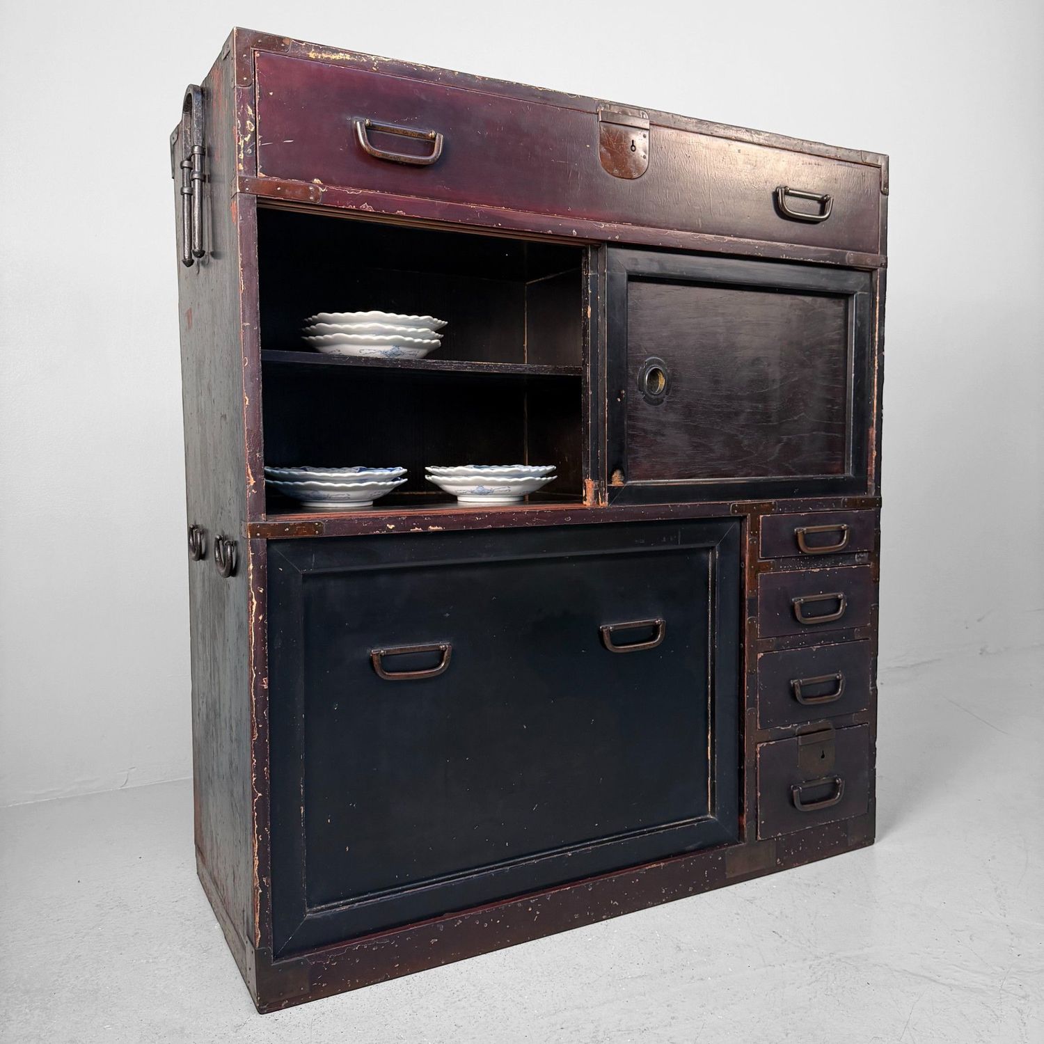 Japanese Mizuya Tansu Storage Cabinet, 1900s