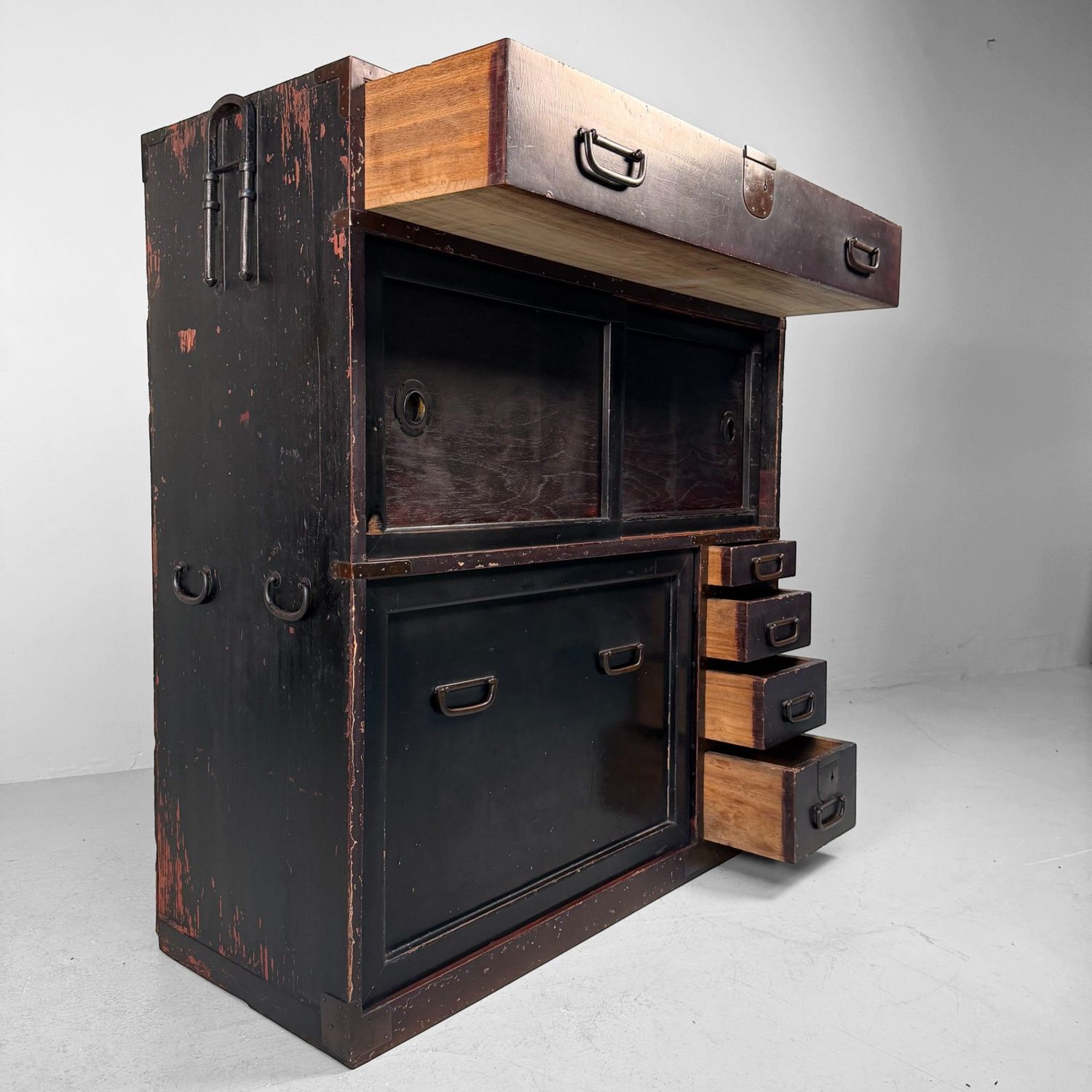 Japanese Mizuya Tansu Storage Cabinet, 1900s