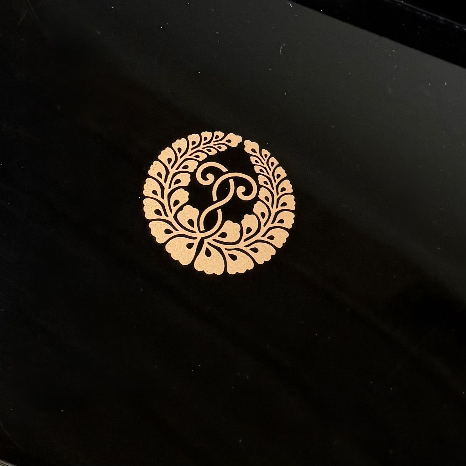 Japanese Lacquer Tray, Obon with Fuji-mon, 1970s