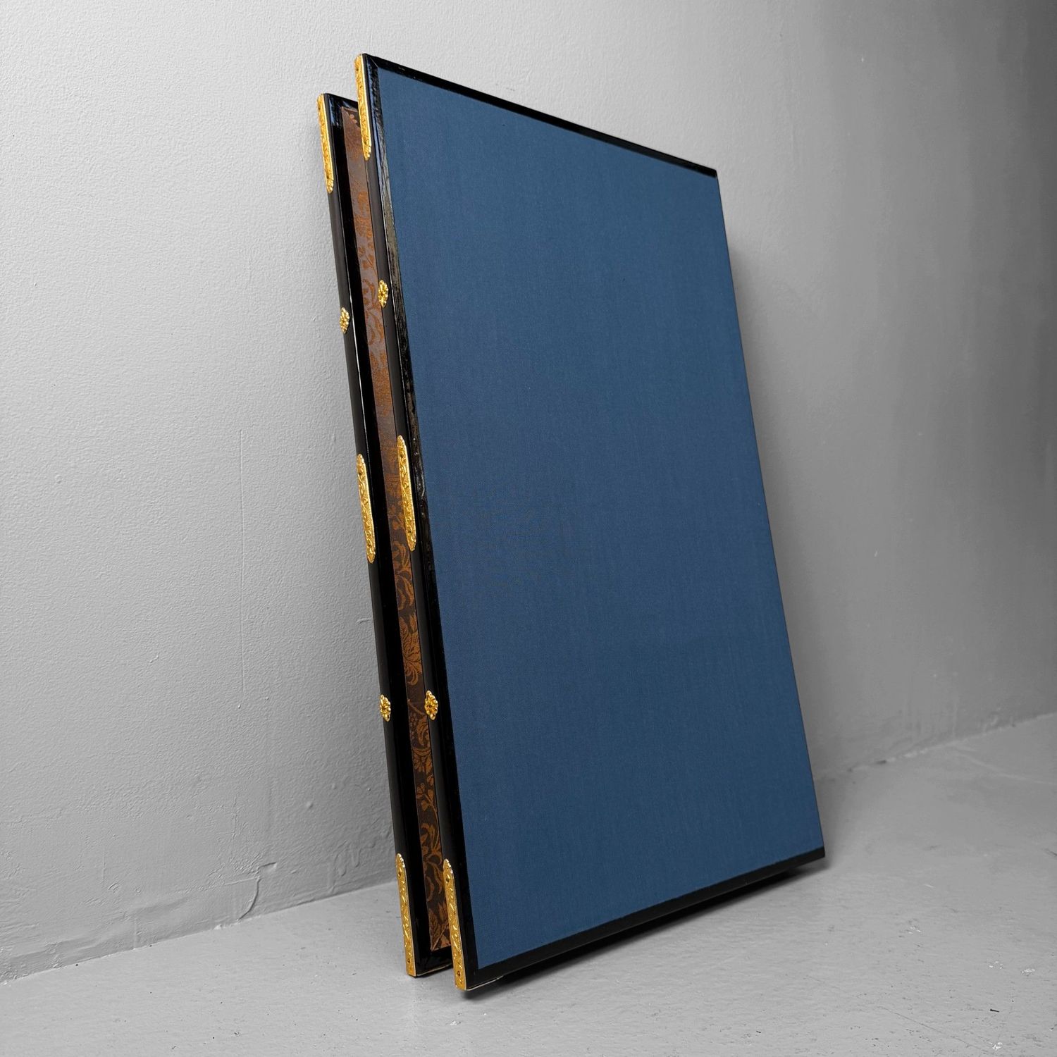 Japanese Byōbu Folding Screen, Gold Leaf Landscape, 1970s