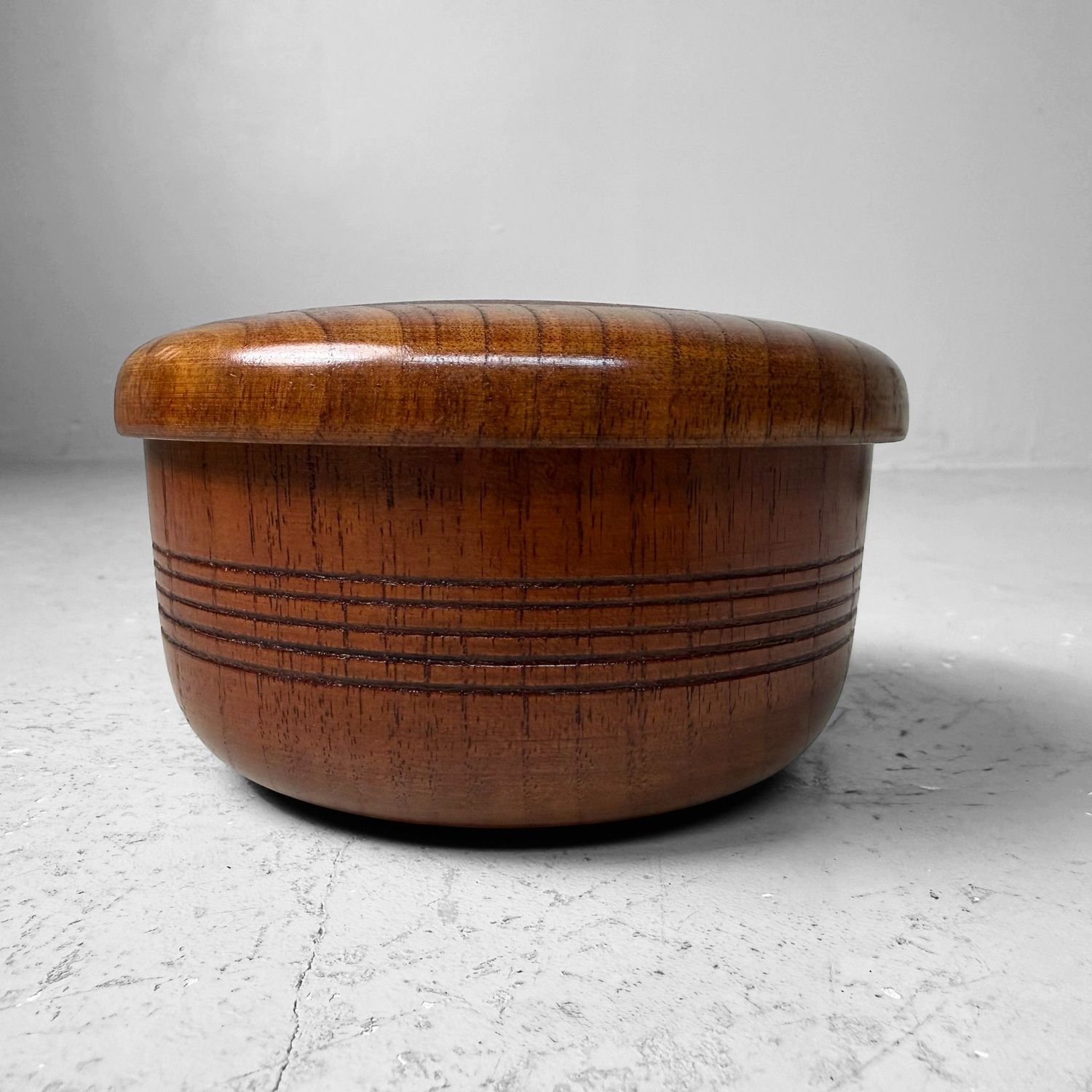 Japanese Wooden Tea Canister, Chazutsu, Urushi Lacquer, 1970s