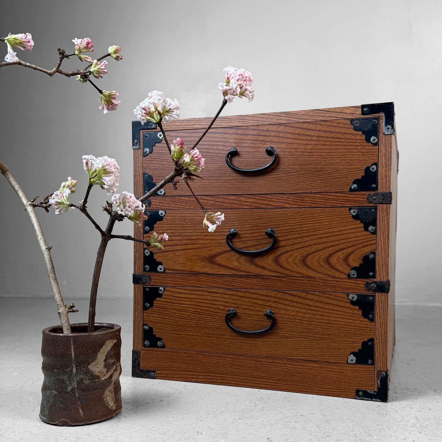 Small Japanese Vintage Cabinet with Three Drawers, 1970s