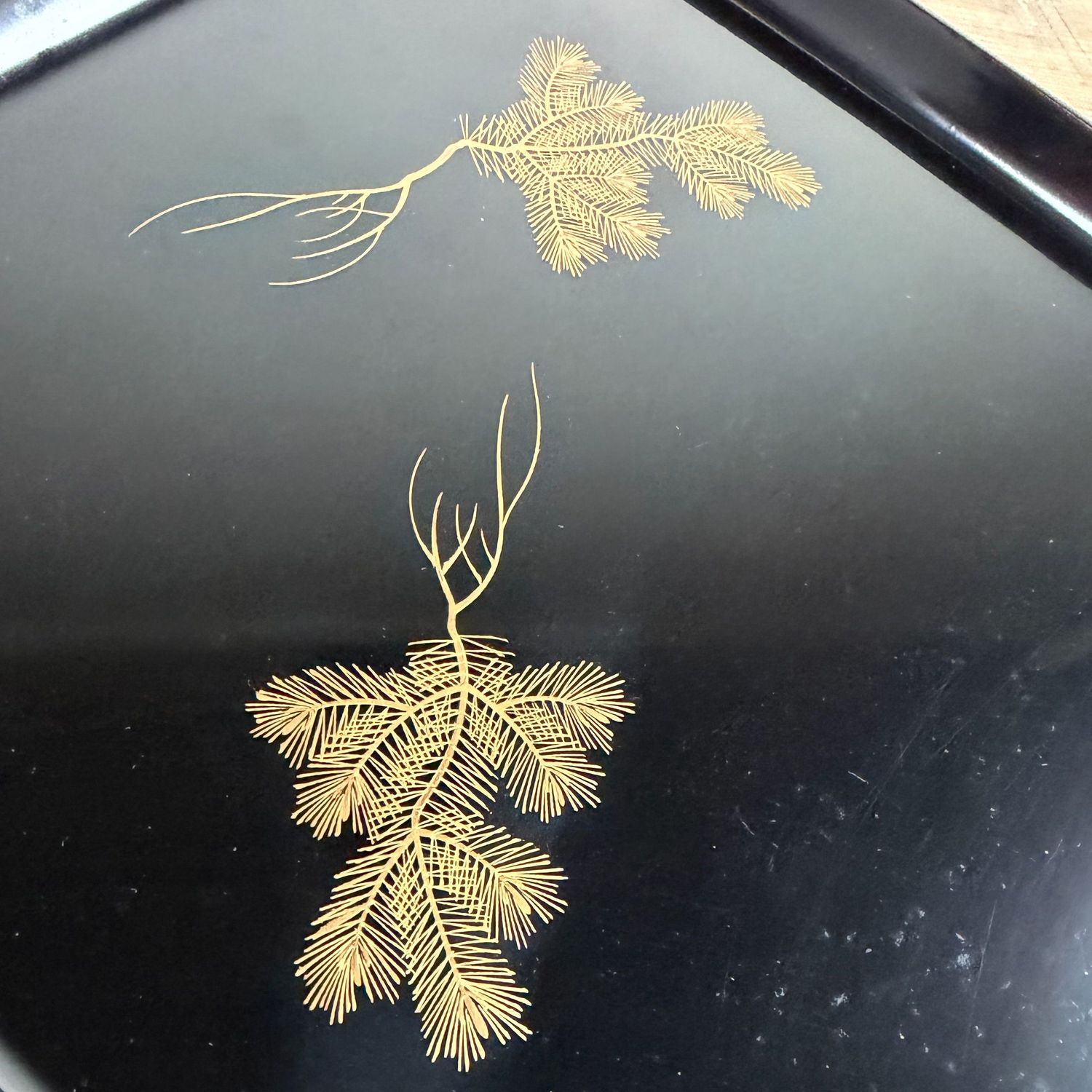 Japans Lakwerk Dienblad met Gouddecor, Ashitsuki-bon, 1936