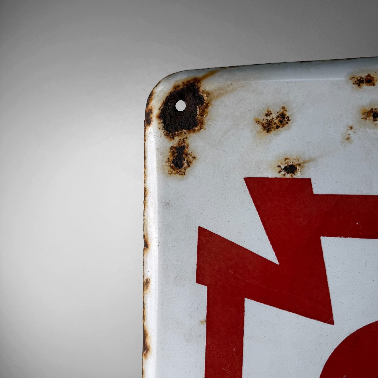 Large Japanese Enamel Advertising Sign “Nippon Gas”, 1950s