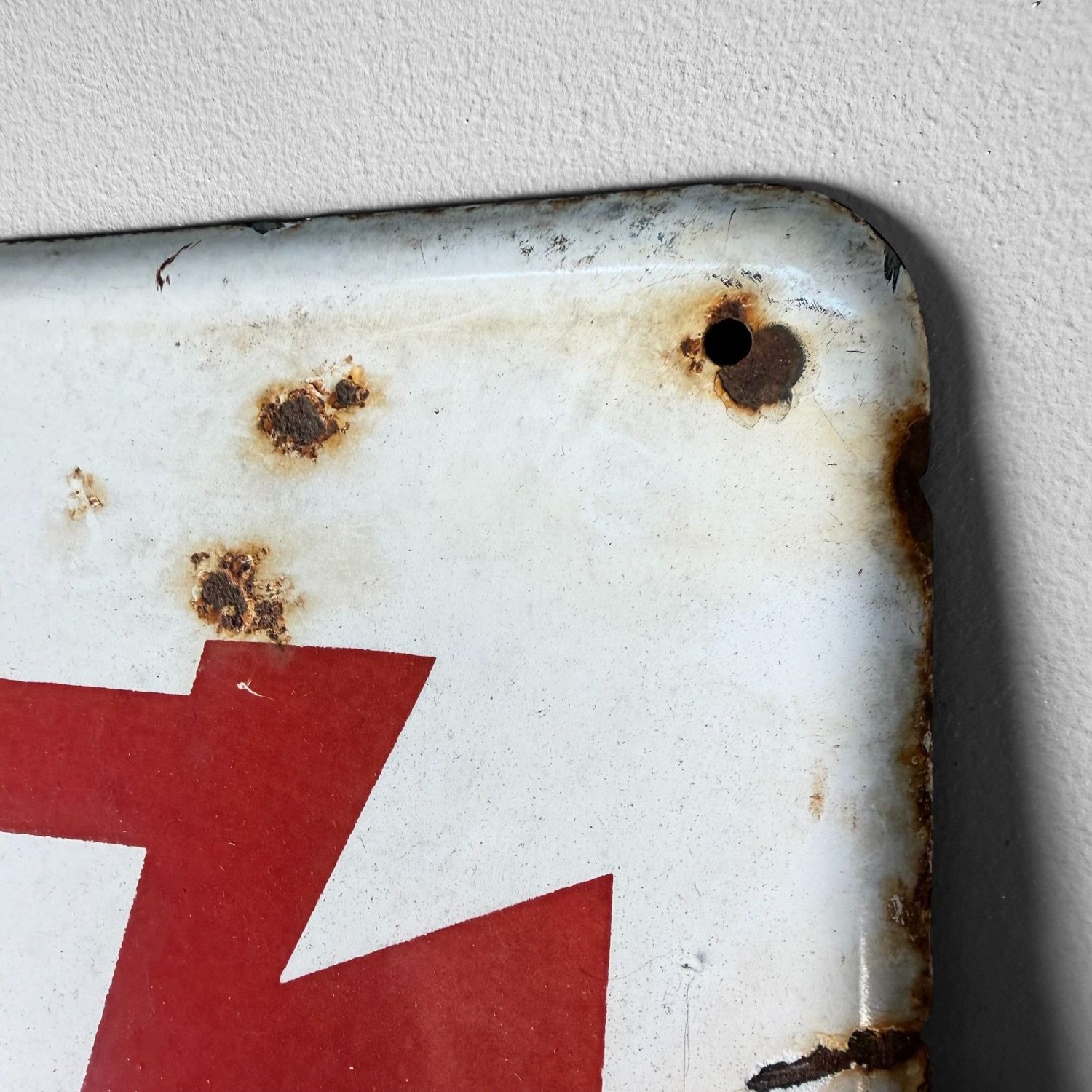 Large Japanese Enamel Advertising Sign “Nippon Gas”, 1950s