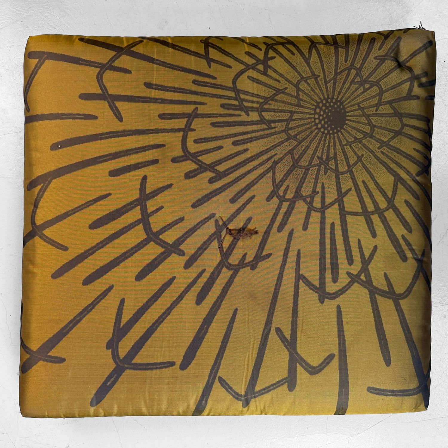 Set of Vintage Zabuton Floor Cushions with Floral Motif, 1960s