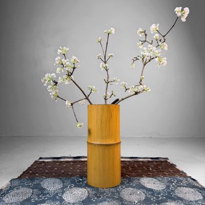 ​Vintage Ikebana Vaas, Bamboe-stijl, Tokyo, 1970s