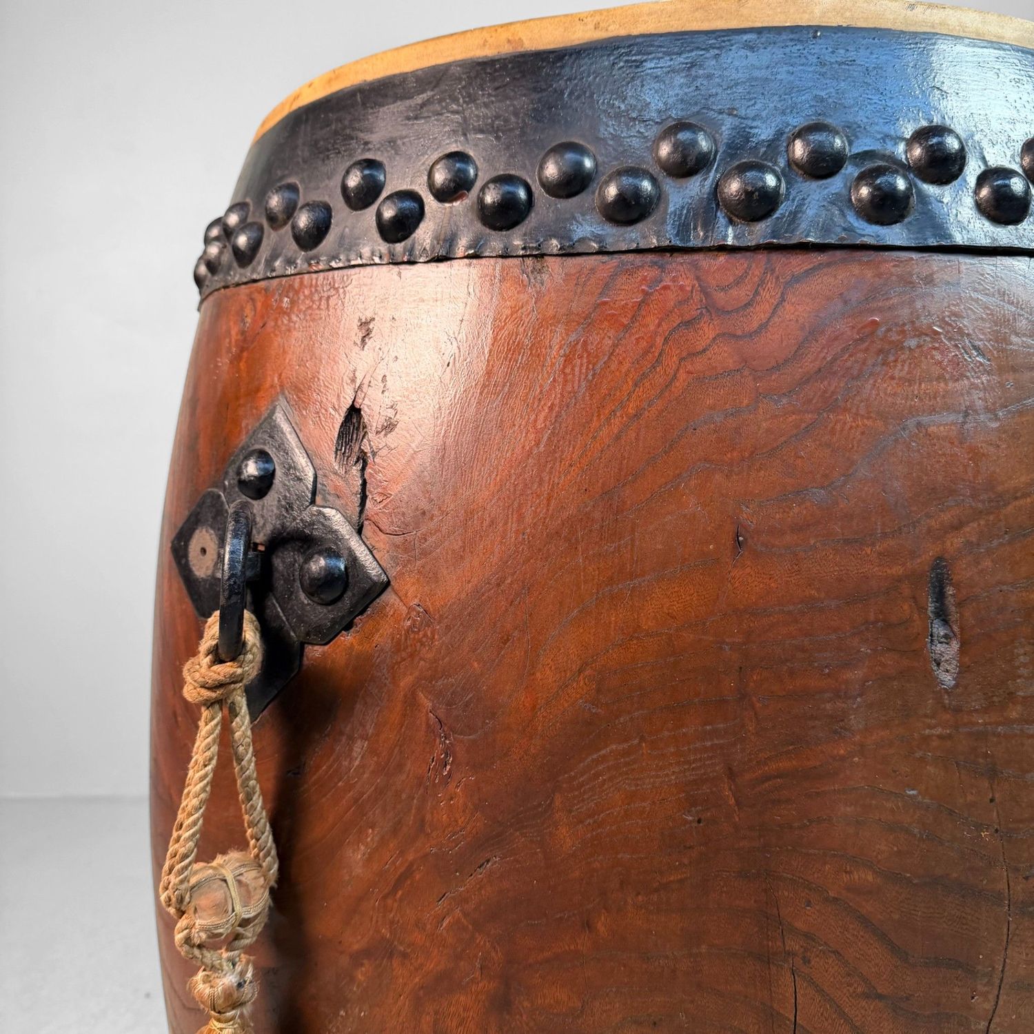 Decorative Japanese Nagadō Taiko Matsuri Drum, 1950s