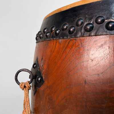 Decorative Japanese Nagadō Taiko Matsuri Drum, 1950s