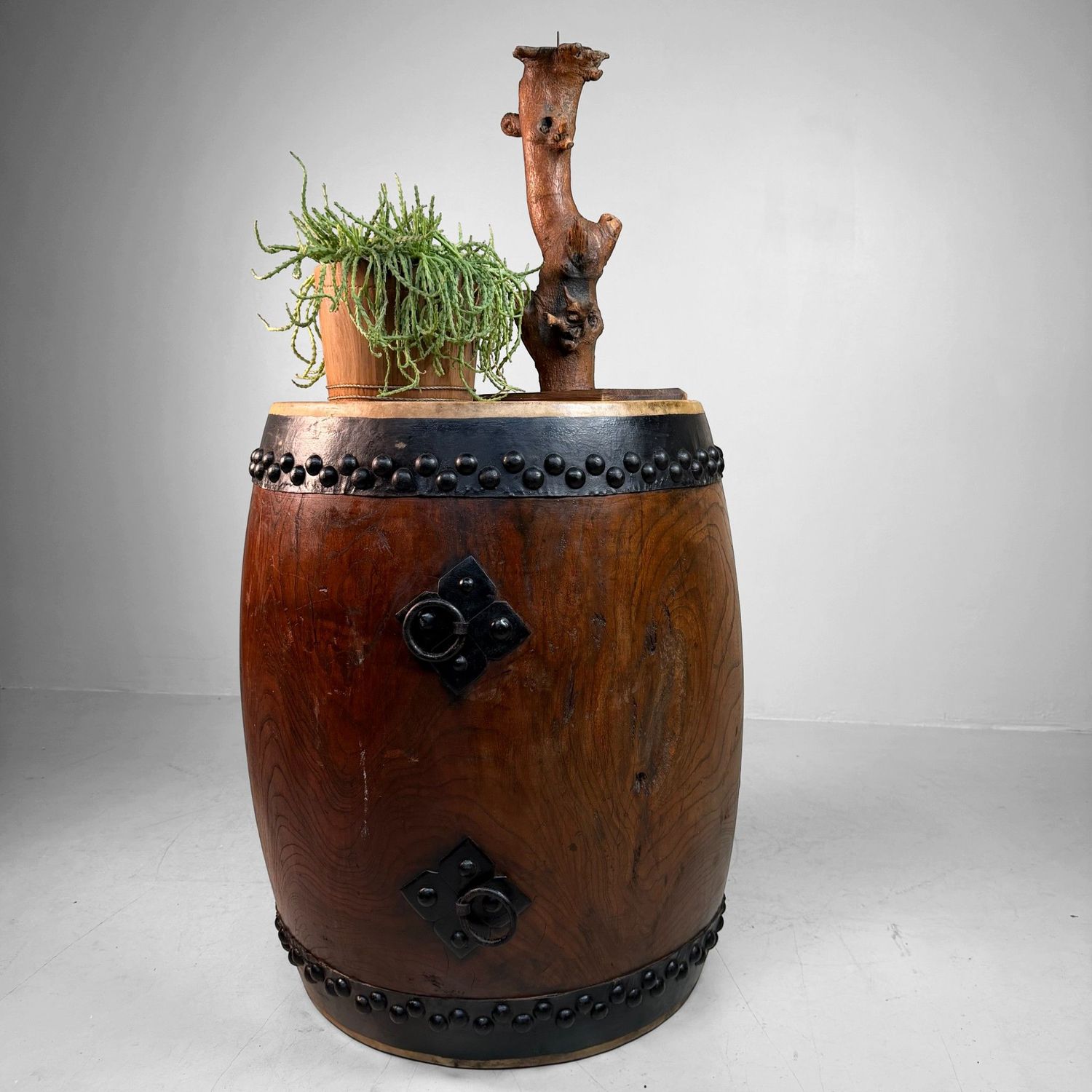 Decorative Japanese Nagadō Taiko Matsuri Drum, 1950s