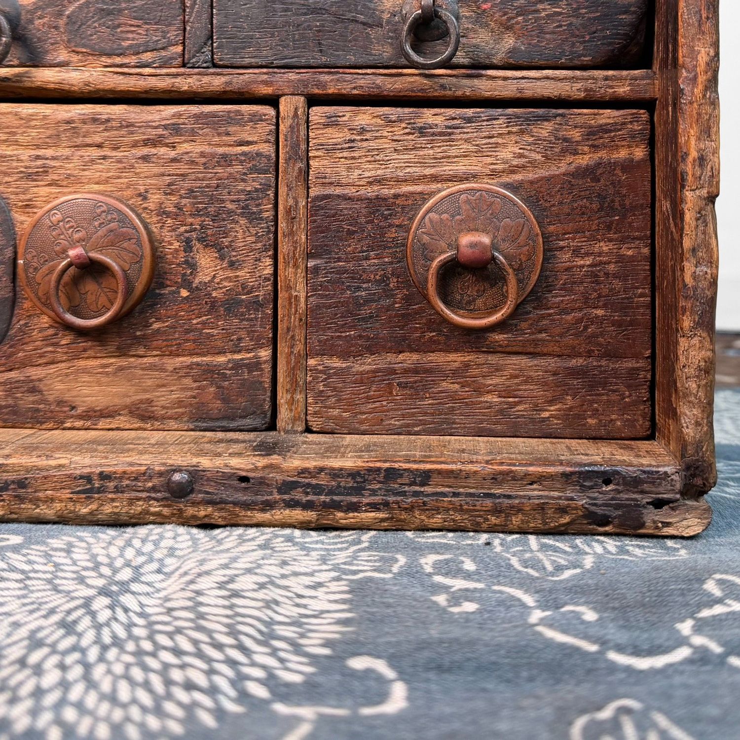 Small Japanese Fude Tansu, Calligraphy Drawer Chest, 1900s