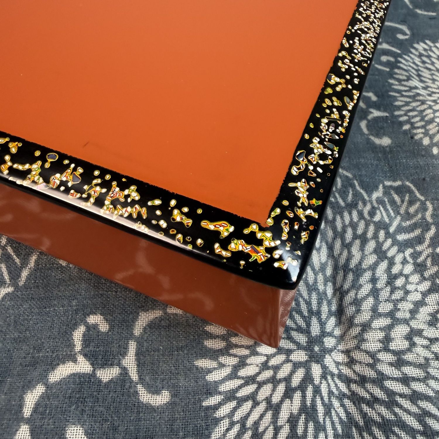 Japanse Lakwerk met Parelmoer, Wakasa-nuri Documentendoos, 1970s