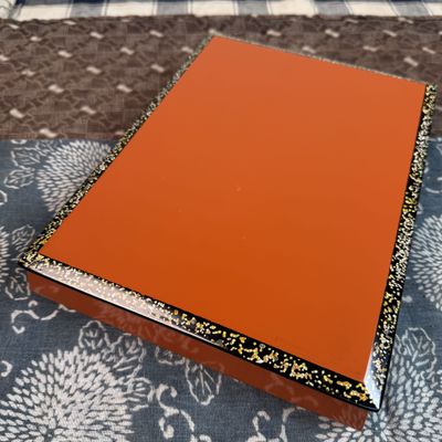 Japanse Lakwerk met Parelmoer, Wakasa-nuri Documentendoos, 1970s