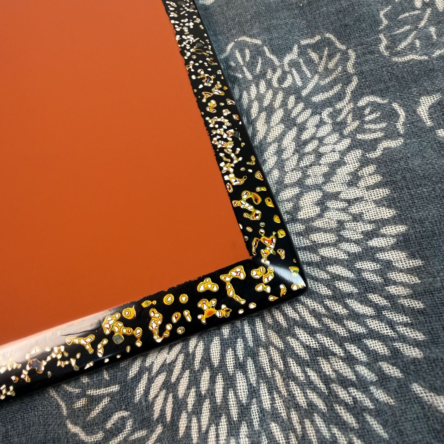 Japanse Lakwerk met Parelmoer, Wakasa-nuri Documentendoos, 1970s