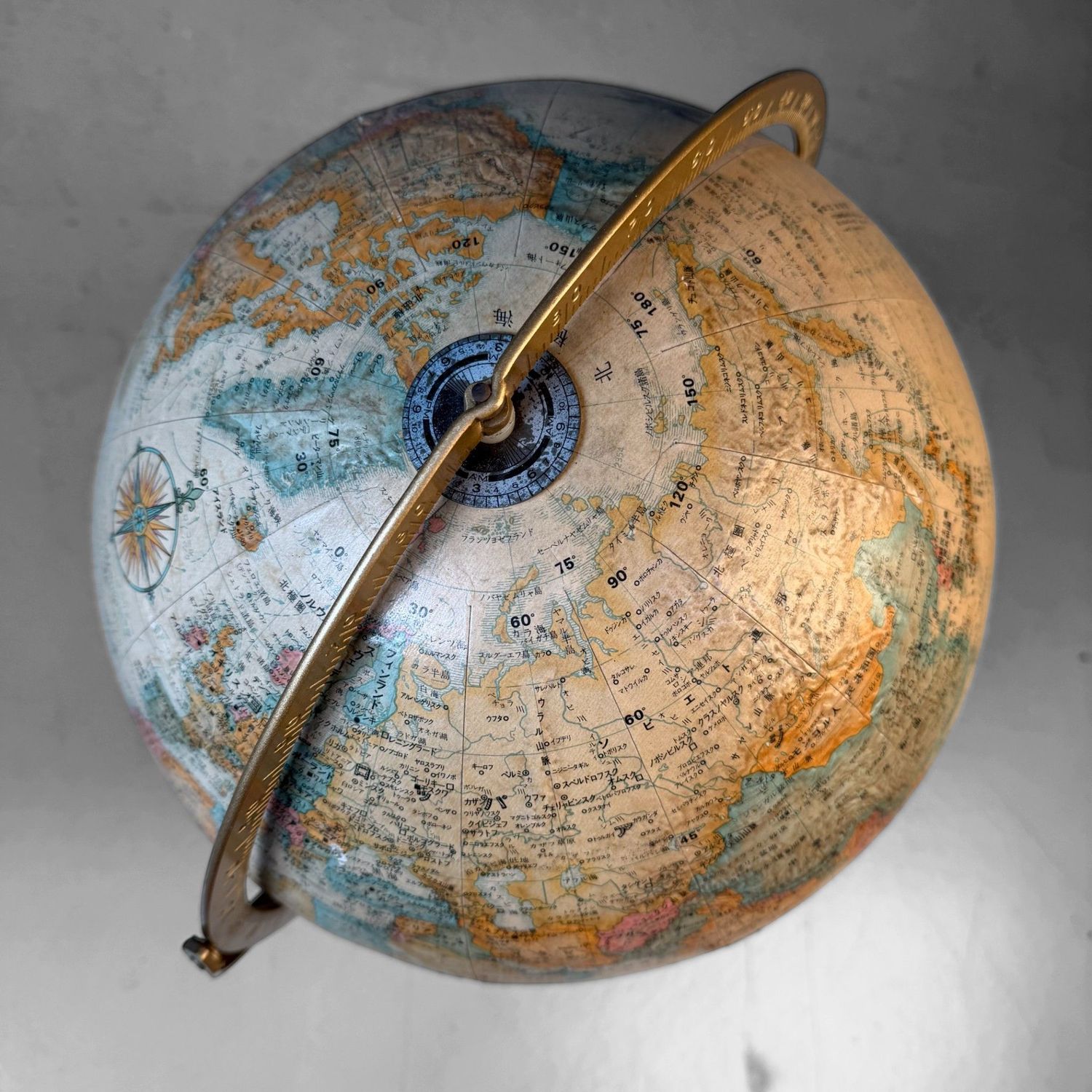 Vintage Replogle Relief Globe ‘World Classic’, Japanese Edition, 1980s