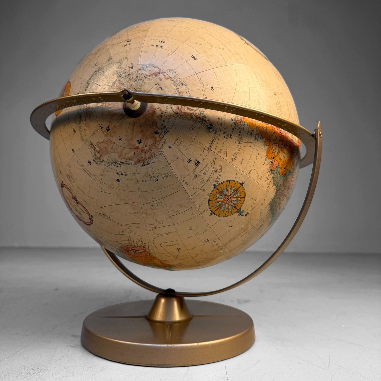 Vintage Replogle Relief Globe ‘World Classic’, Japanese Edition, 1980s
