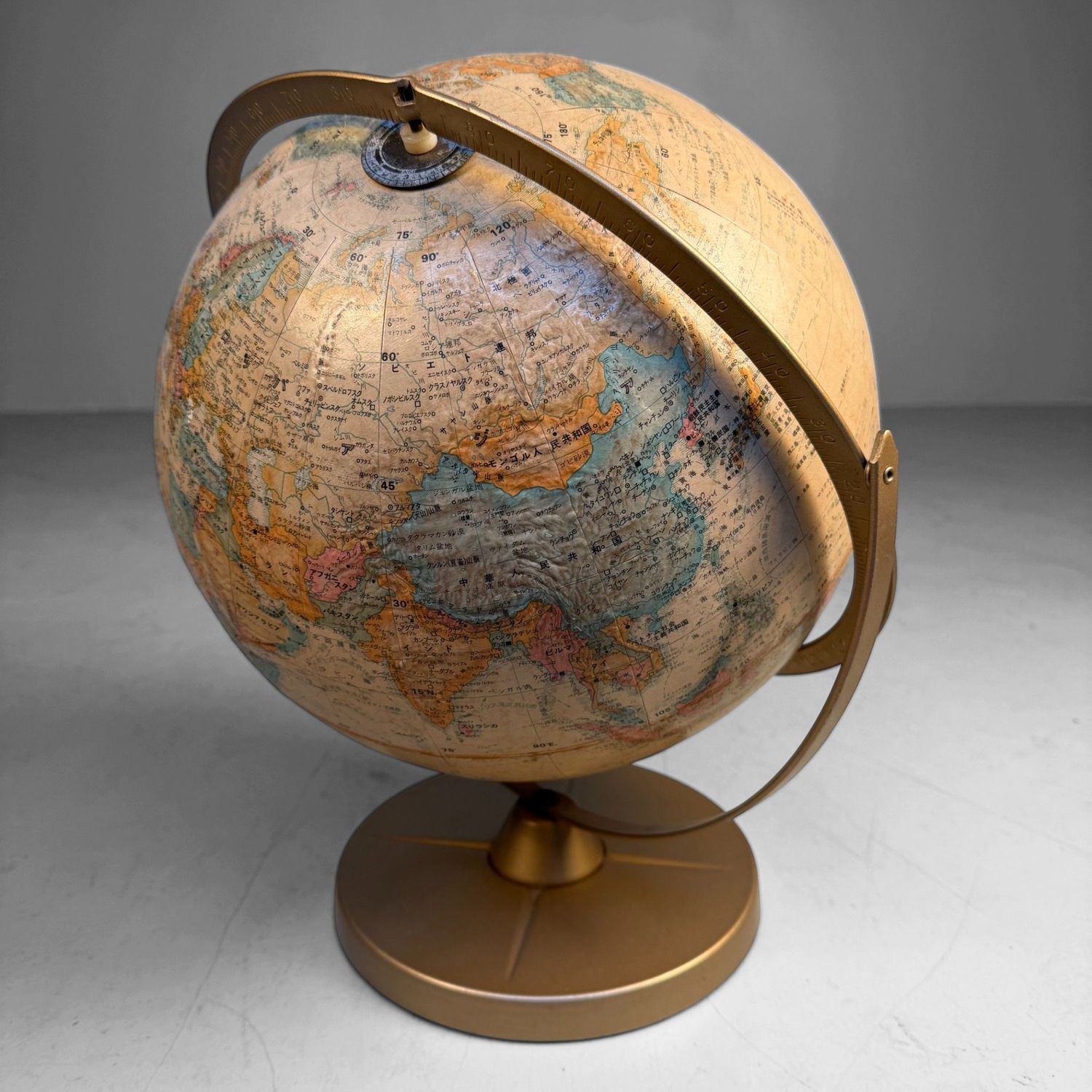 Vintage Replogle Relief Globe ‘World Classic’, Japanese Edition, 1980s