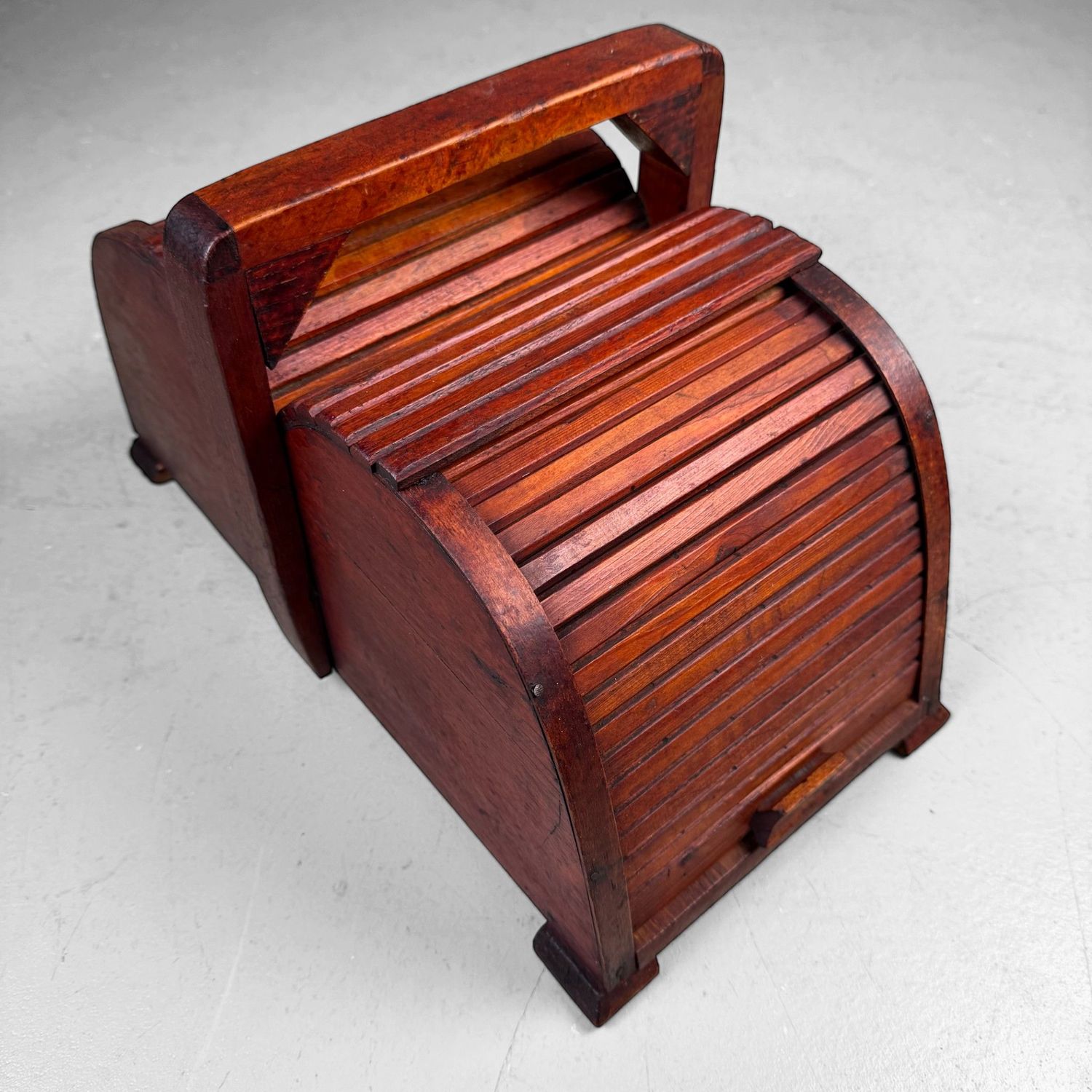 Wooden Sewing Box with Tambour Doors, Germany, 1940s