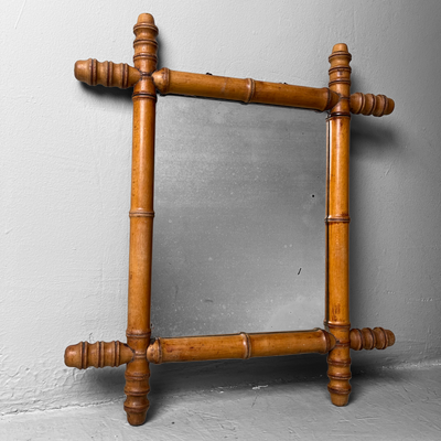 Vintage Faux Bamboo Spiegel 50s