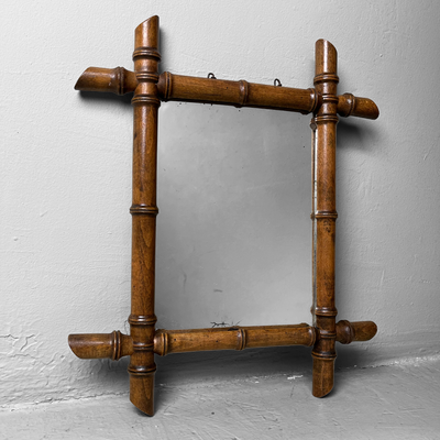 Vintage Faux Bamboo Mirror 50s