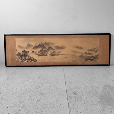 Japanse muurdecoratie 'Landschap', vroege Shōwa.