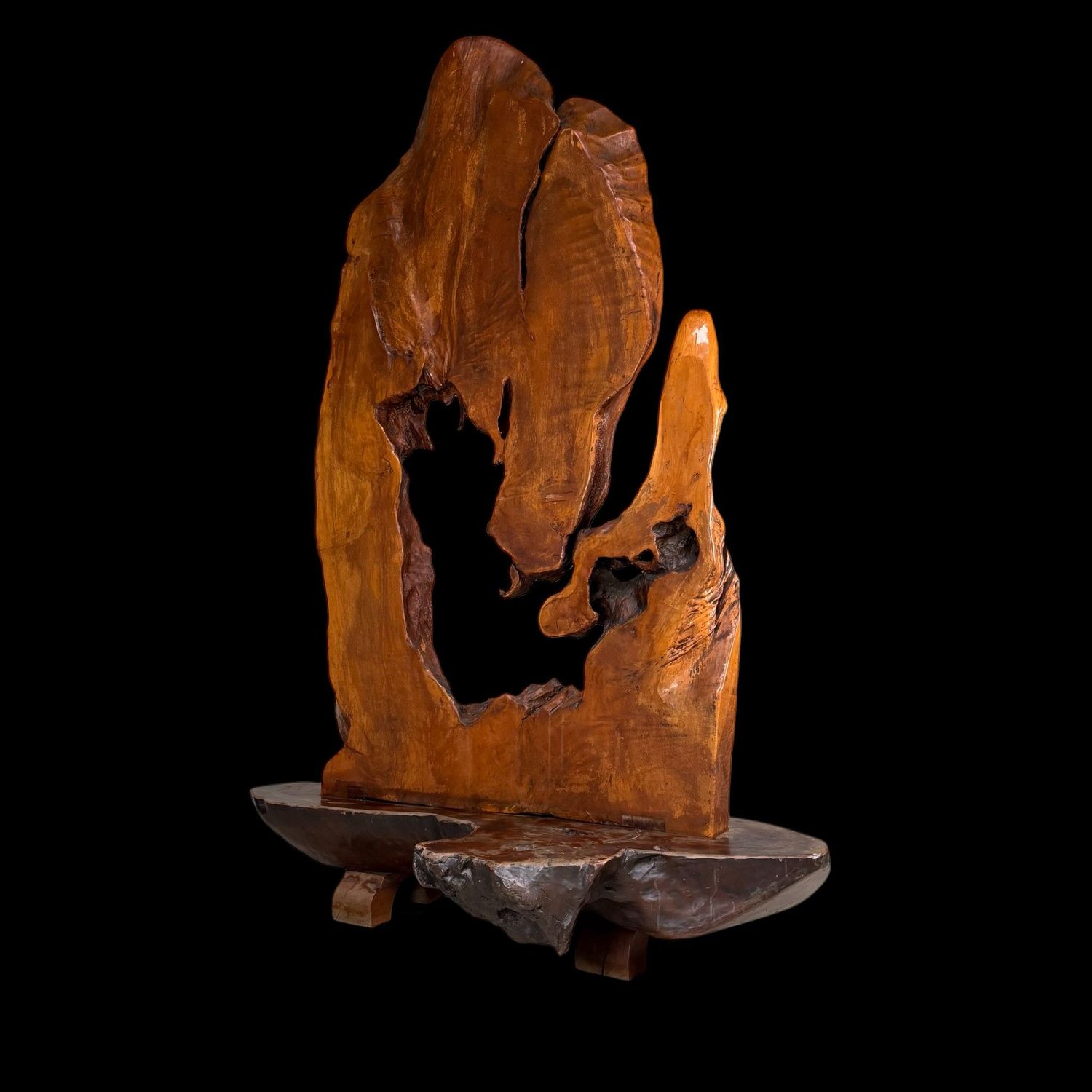 Monumental Japanese Root Wood Sculpture, Display Object, 1950s