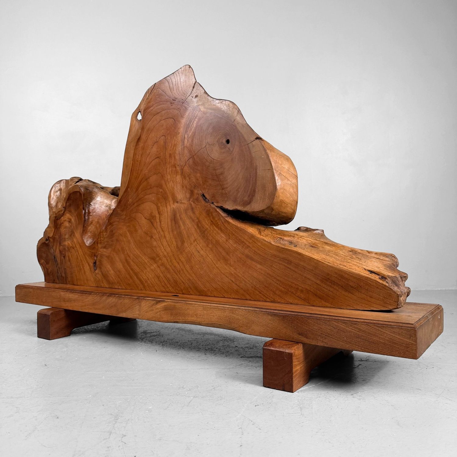 Monumental Japanese Keyaki Wood Sculptural Object, 1950s