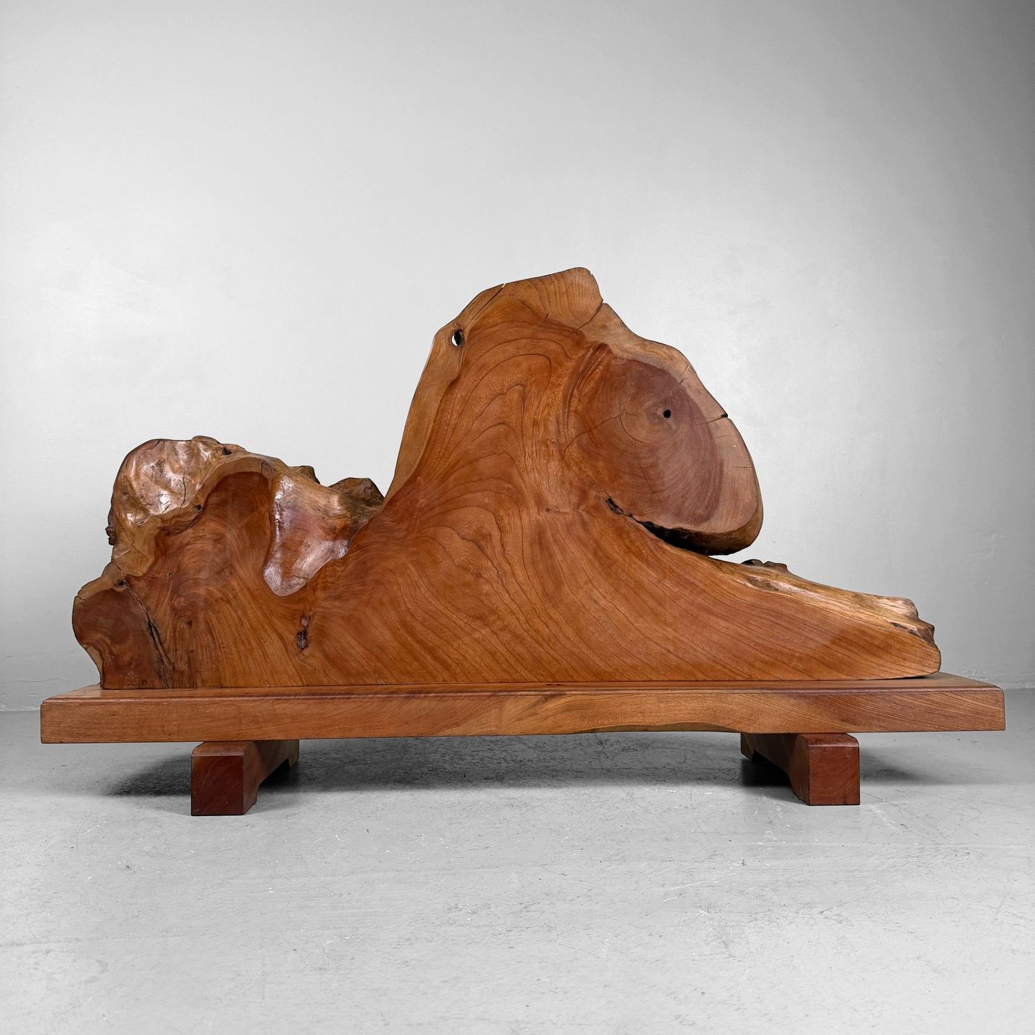 Monumental Japanese Keyaki Wood Sculptural Object, 1950s