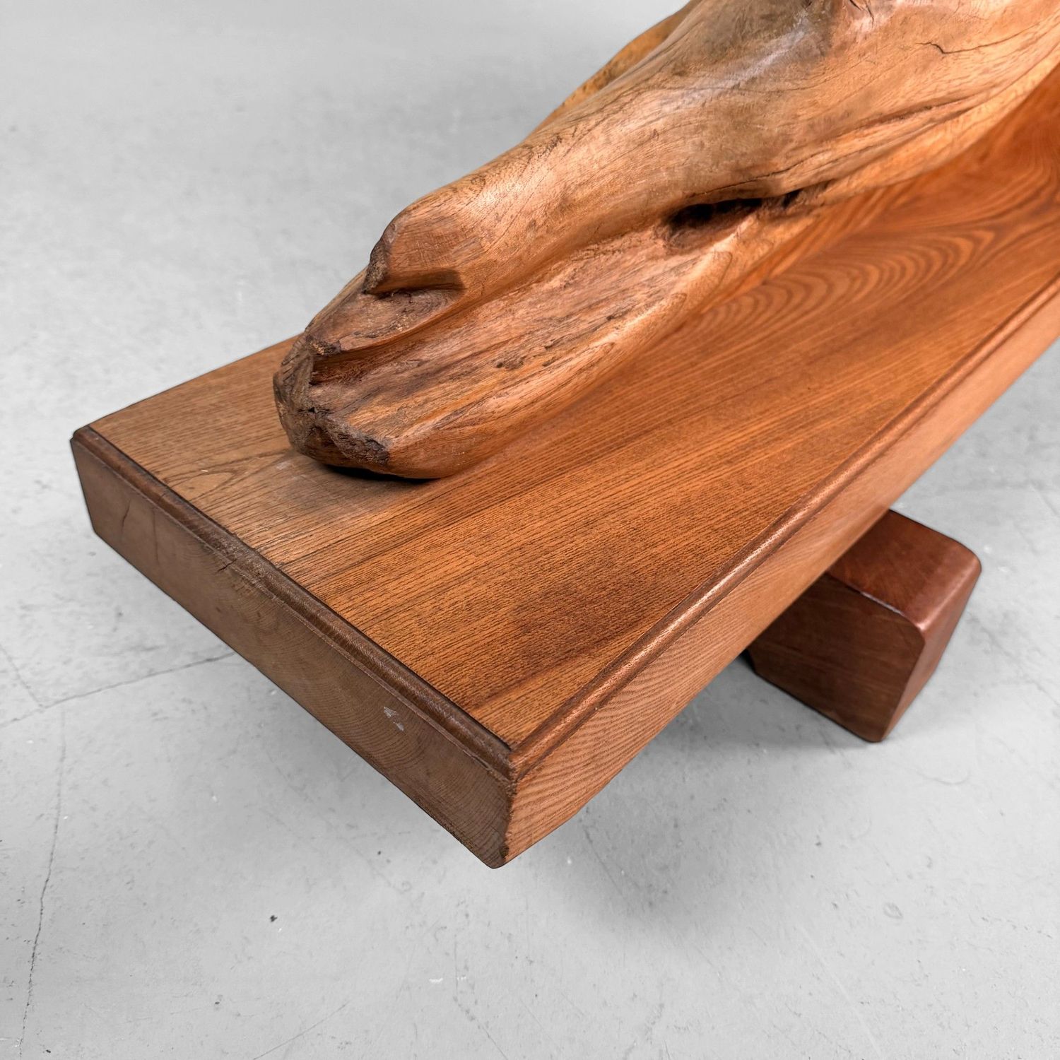 Monumental Japanese Keyaki Wood Sculptural Object, 1950s