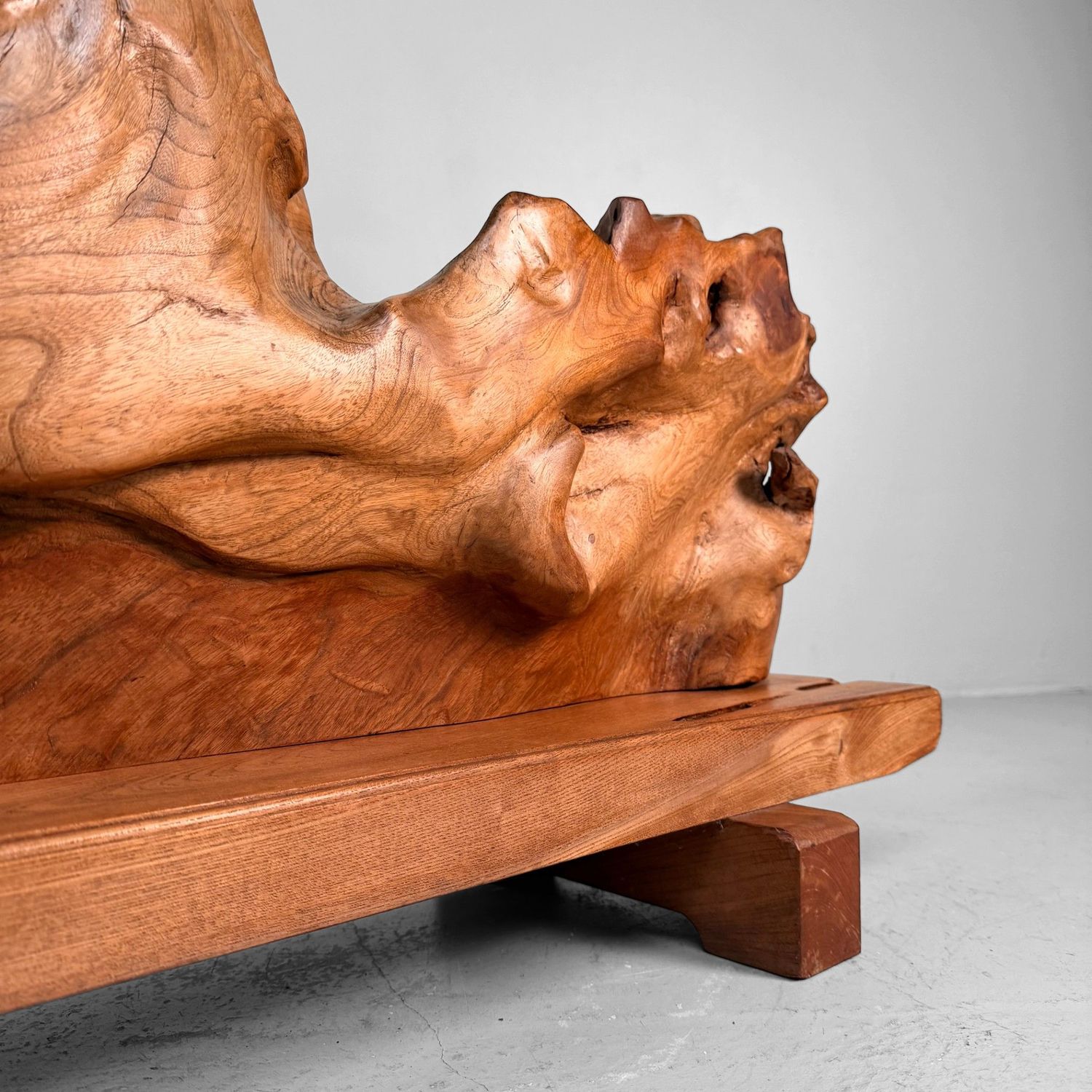 Monumental Japanese Keyaki Wood Sculptural Object, 1950s