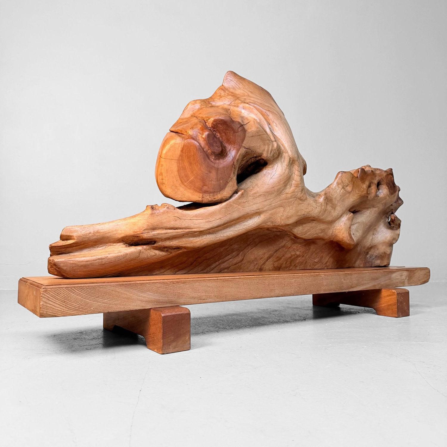 Monumental Japanese Keyaki Wood Sculptural Object, 1950s