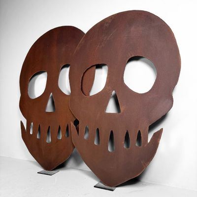 Monumental Steel “Skull” Wall Decoration, 1990s