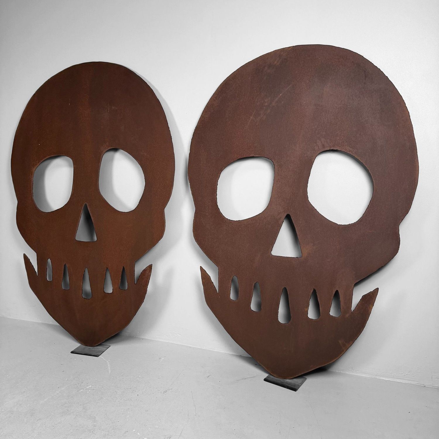 Monumentale Stalen 'Skull' Wanddecoratie, jaren 1990