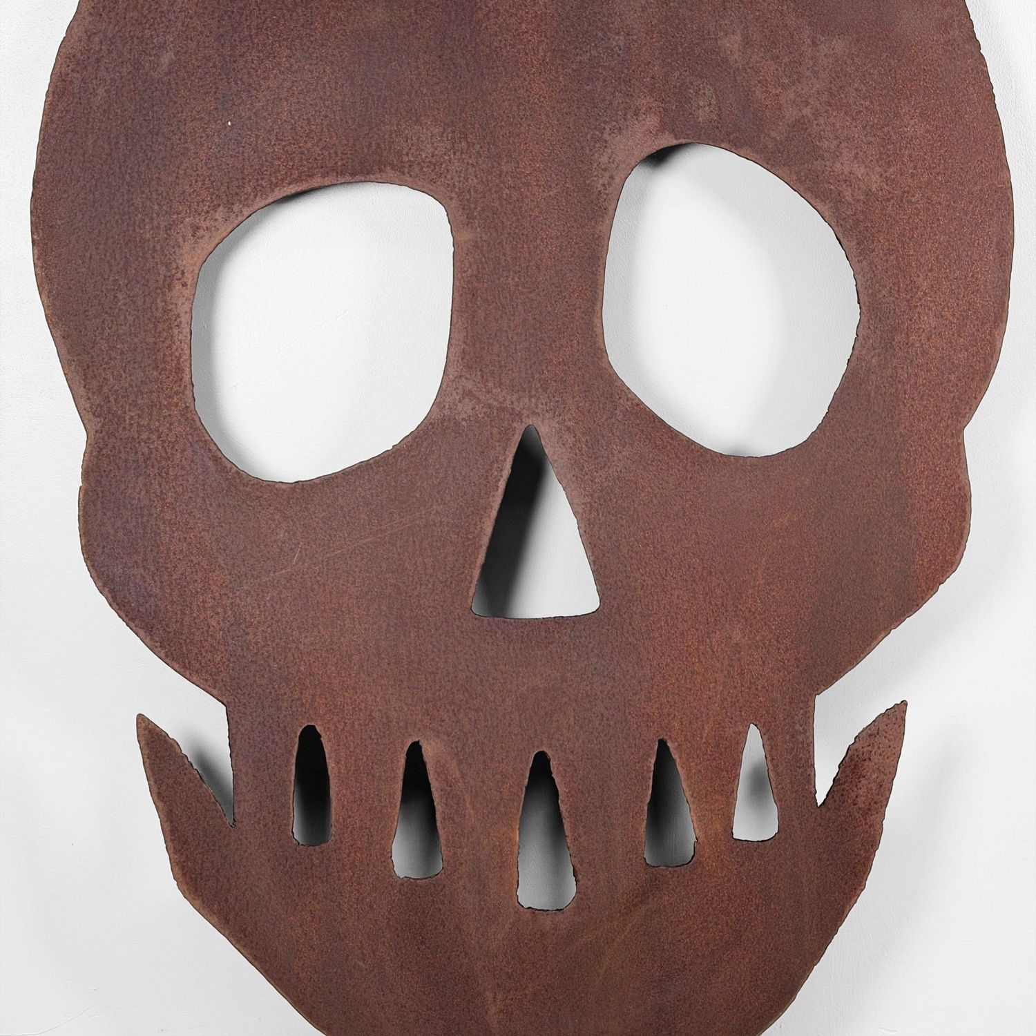 Monumentale Stalen 'Skull' Wanddecoratie, jaren 1990
