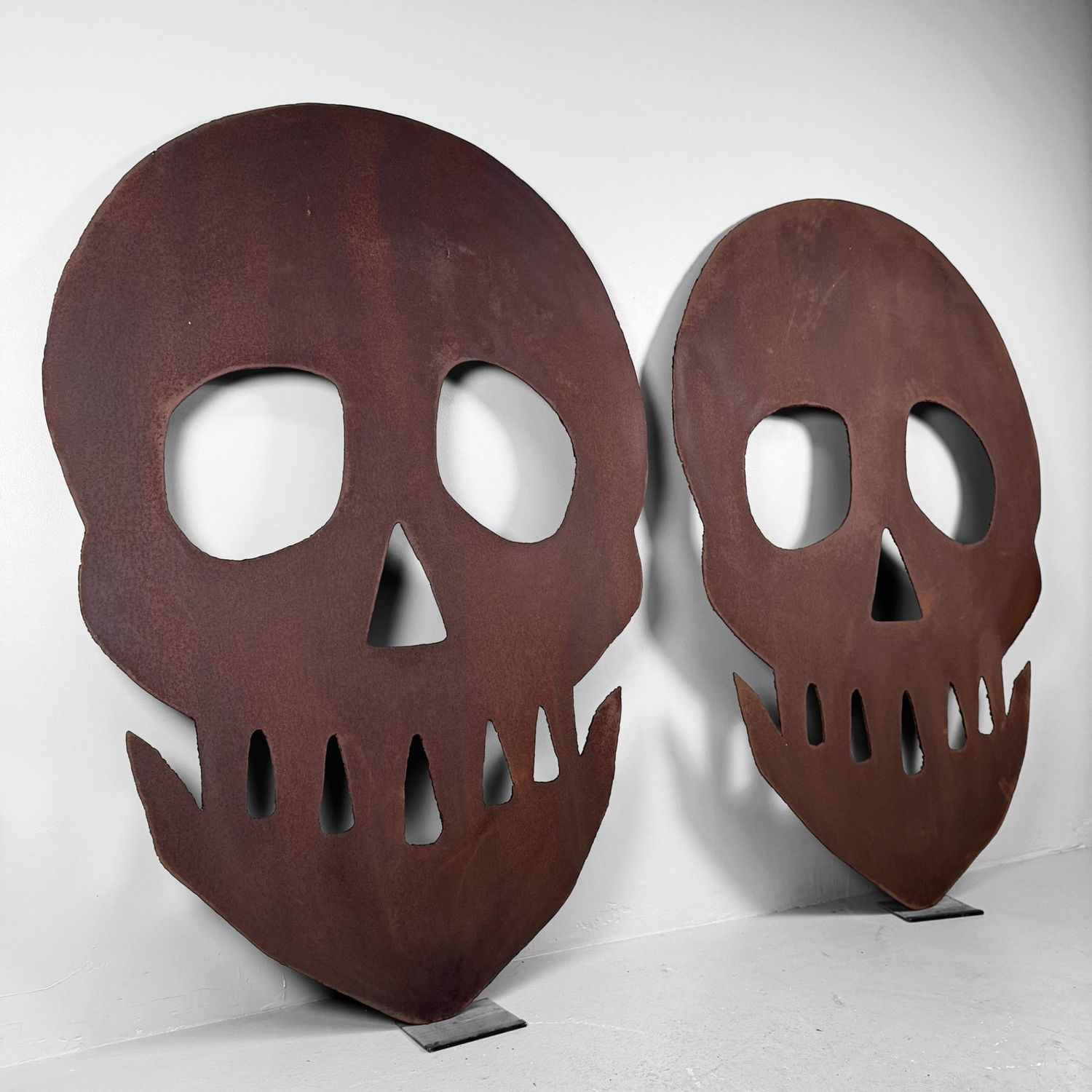 Monumentale Stalen 'Skull' Wanddecoratie, jaren 1990