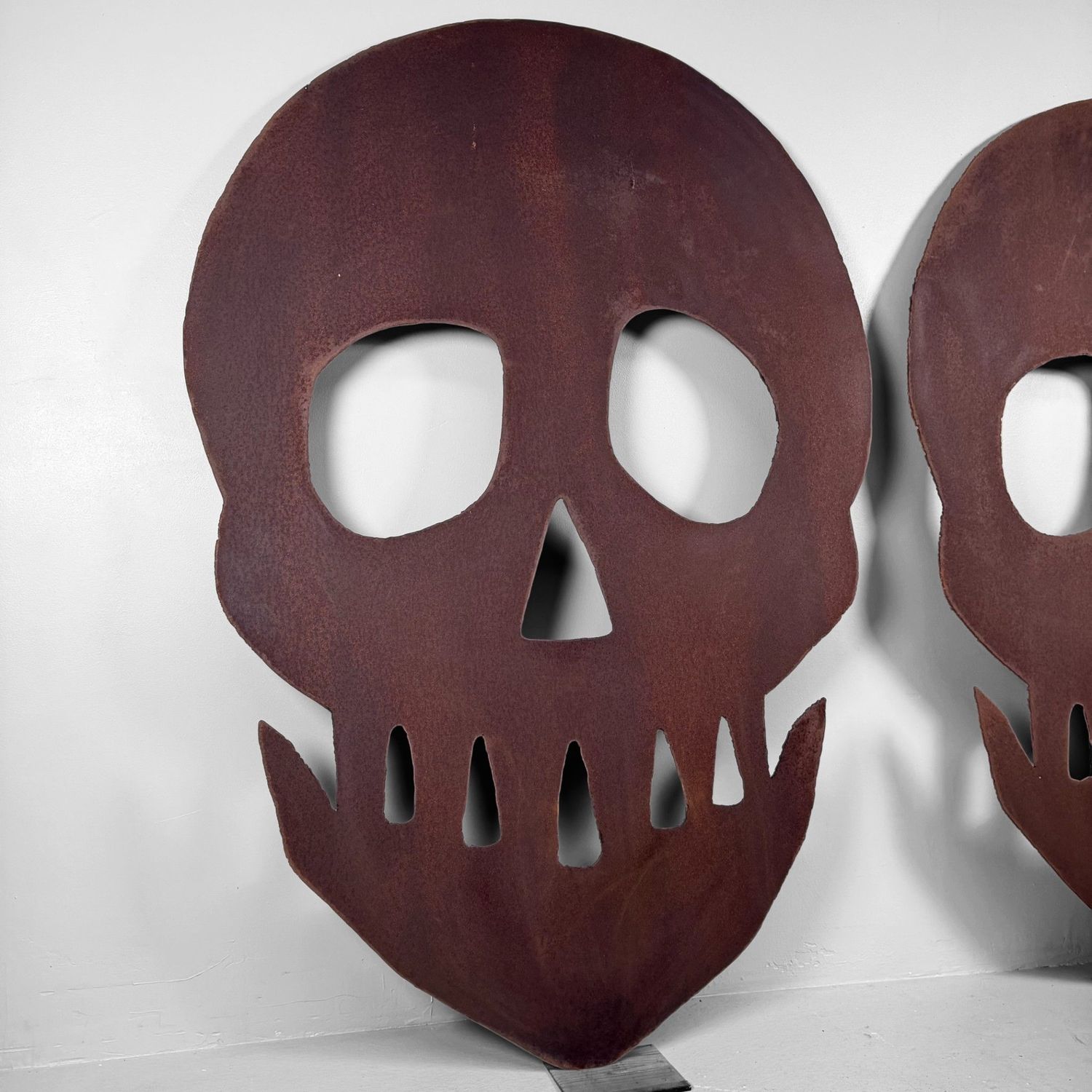 Monumentale Stalen 'Skull' Wanddecoratie, jaren 1990