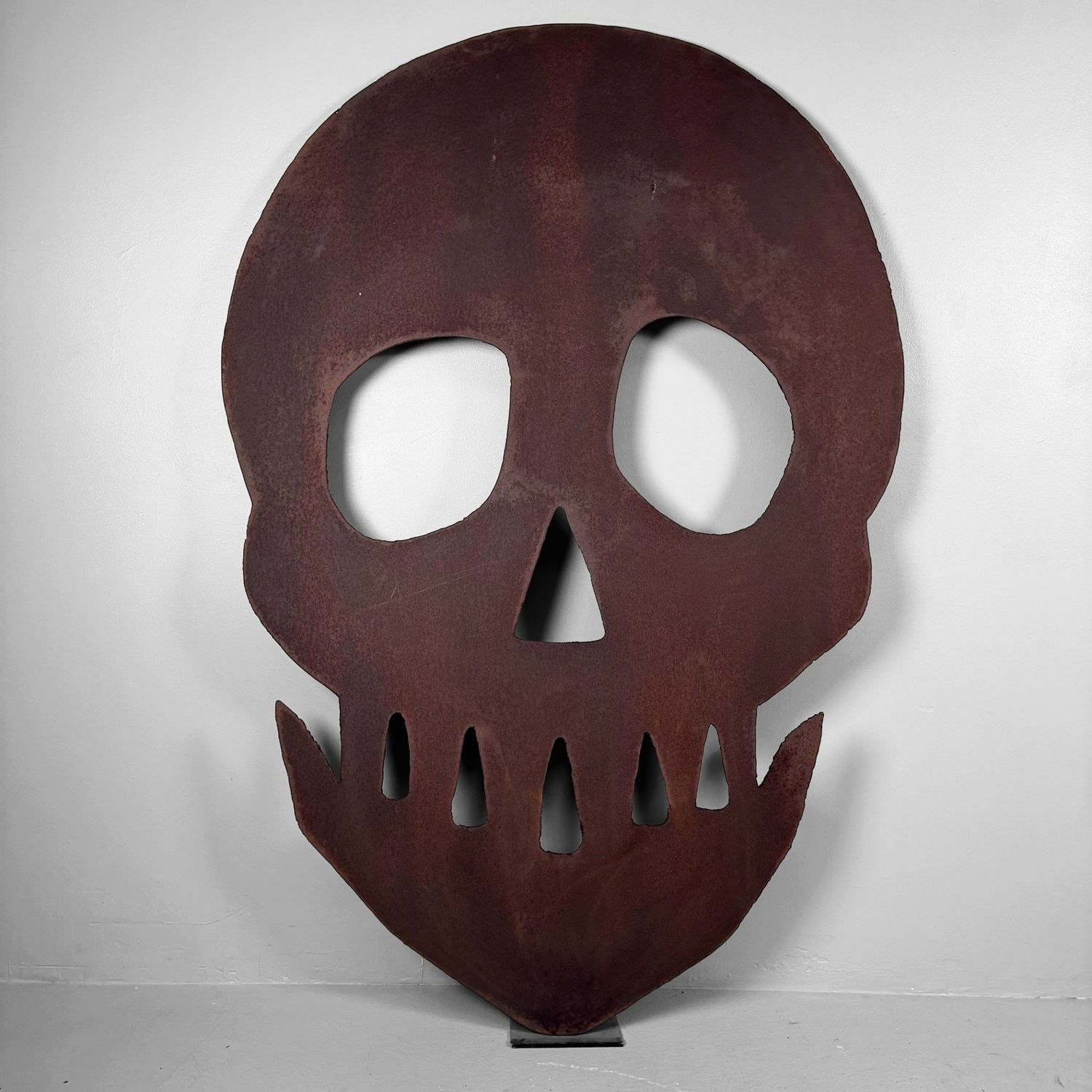 Monumental Steel “Skull” Wall Decoration, 1990s