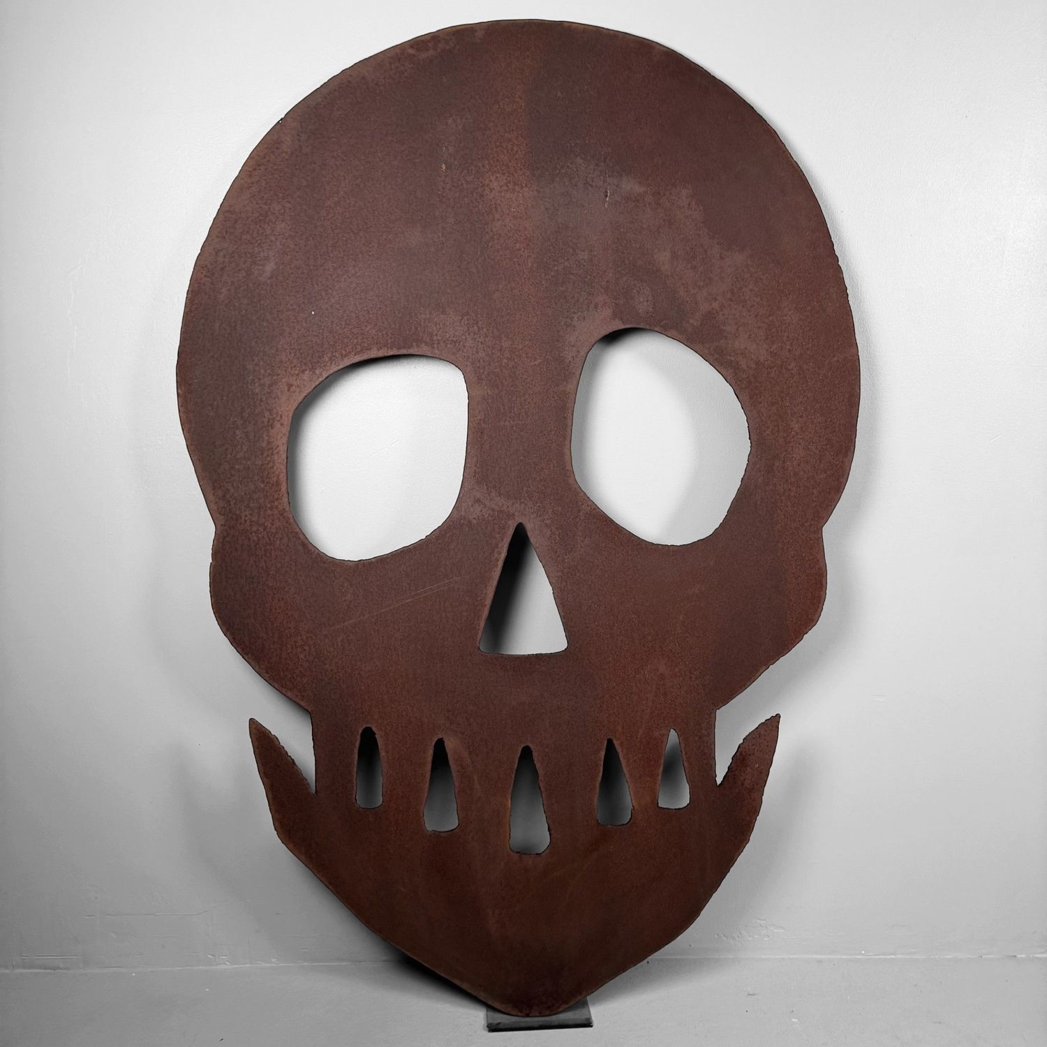 Monumentale Stalen 'Skull' Wanddecoratie, jaren 1990