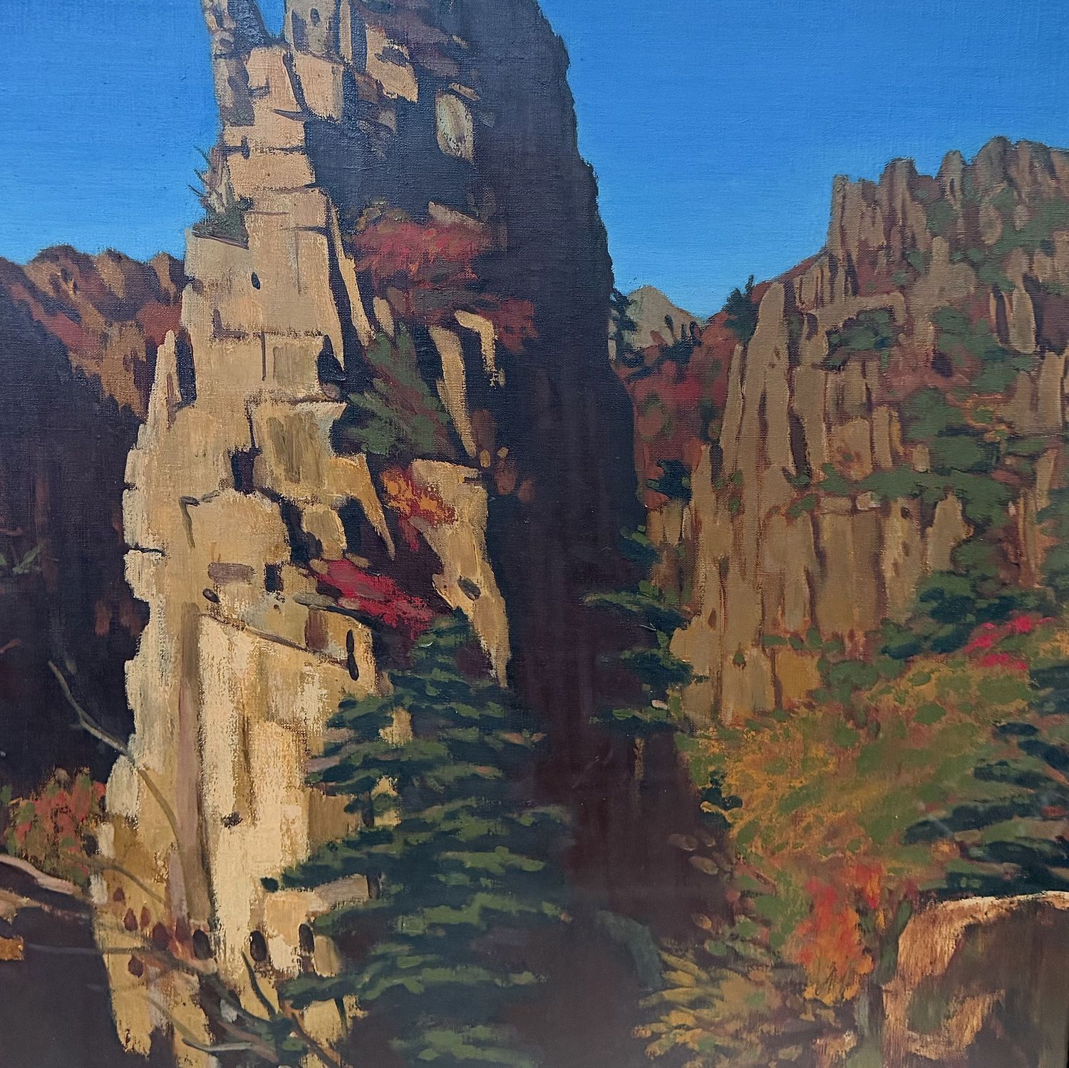 Mount Kumgang door Park Jeon-yeol, Olieverf op doek, 1961.