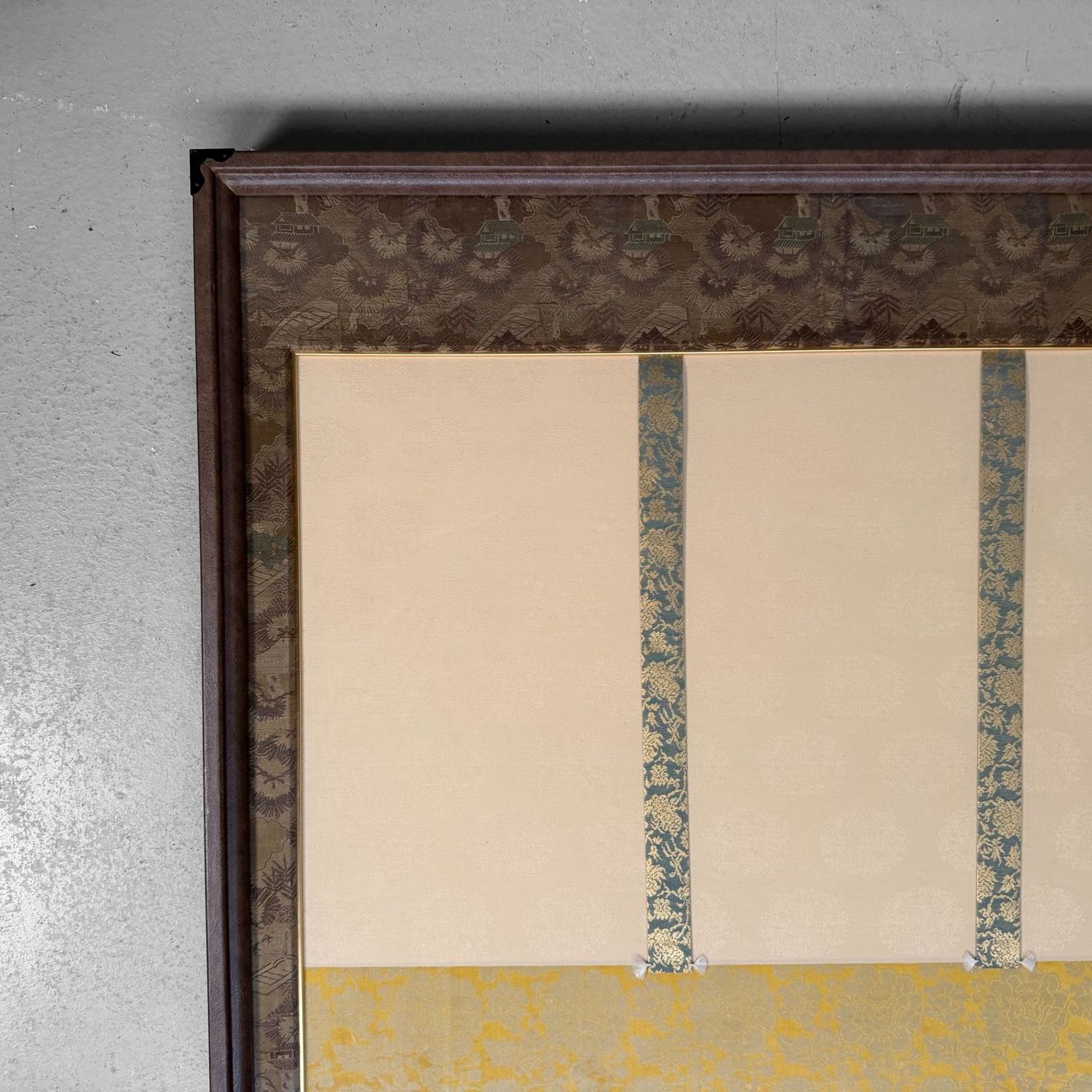 Grote Japanse Wanddecoratie, Handgeschilderde Panda, Sumi-e, 1970s