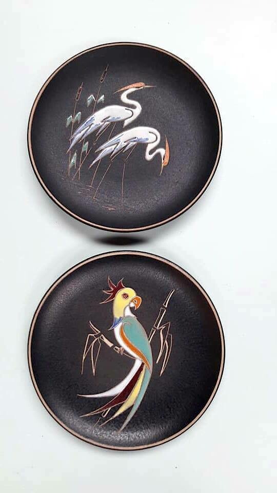 Ruscha Keramik Wall Plate with Parrot, c. 1950