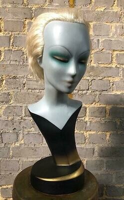 Art Deco Etalagebuste met Blond Echt Haar, ca. 1920–1930