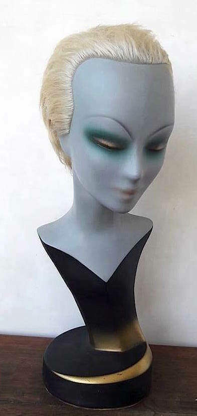 Art Deco Etalagebuste met Blond Echt Haar, ca. 1920–1930