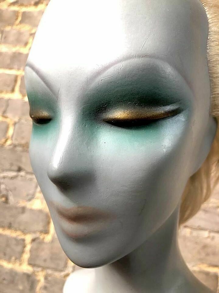 Art Deco Etalagebuste met Blond Echt Haar, ca. 1920–1930