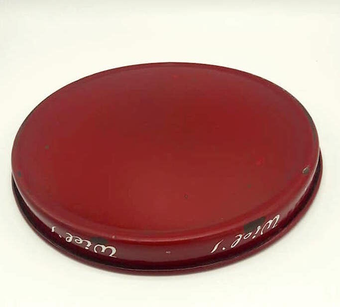 Enamel Serving Tray “Wiel’s”, Belgian Brewery Advertising, ca. 1950–1970