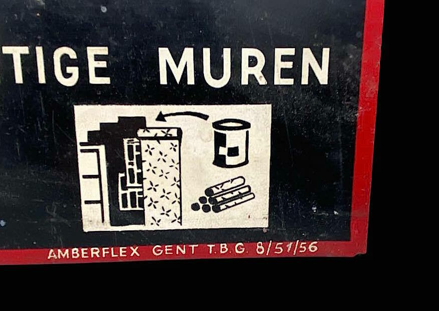 Belgian RUBIO Metal Advertising Sign, 1956