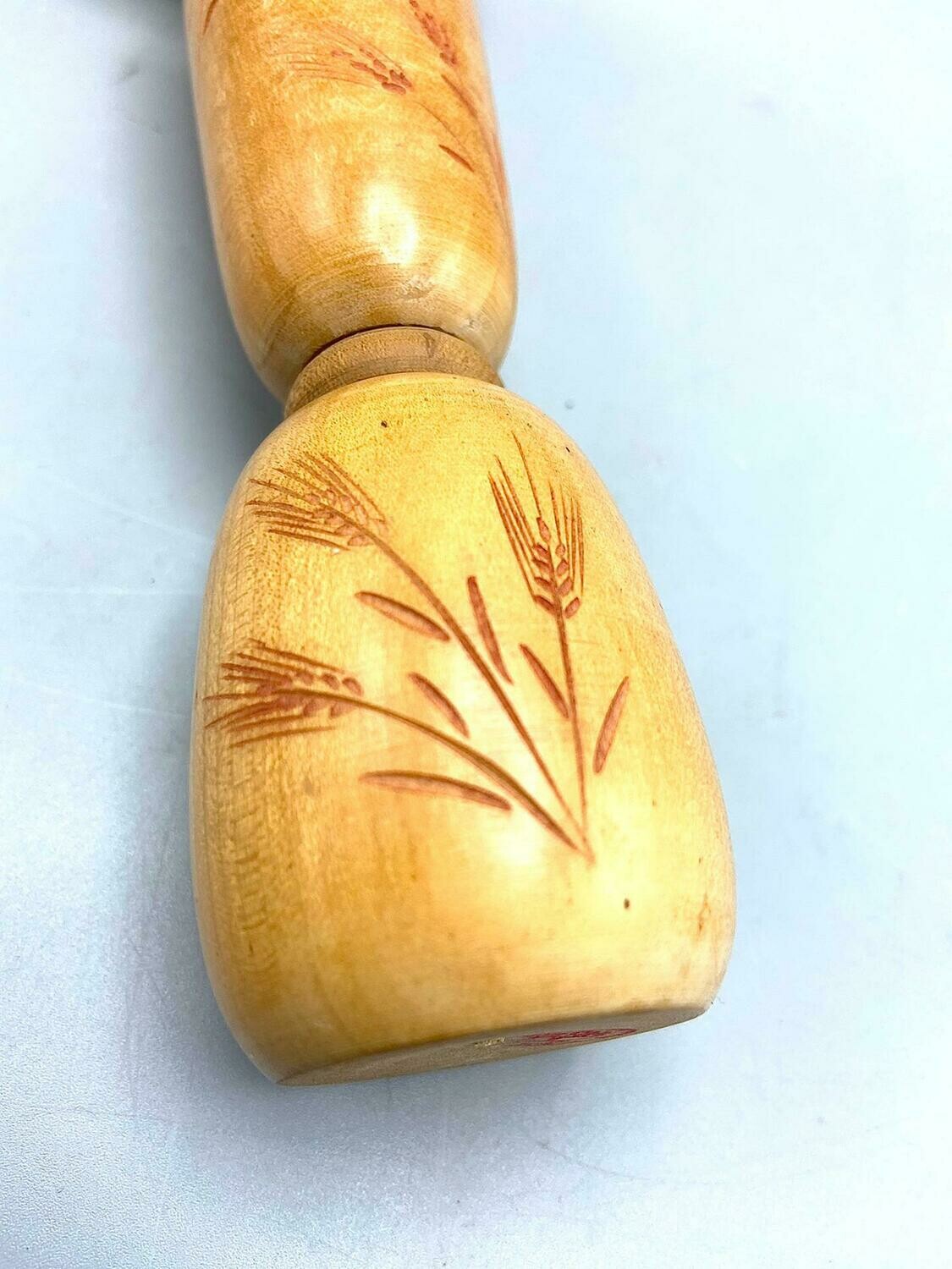 Vintage Sōsaku Kokeshi ‘Spirit of the Wheat’ by Sadao Kishi, ca. 1968–1980